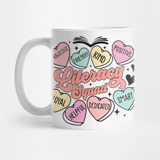 Literacy Squad Hearts Teacher Valentine_s Day Mug